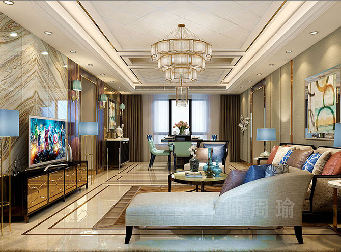 大屌入逼视频世纪江尚三室两厅168平装修设计效果欣赏